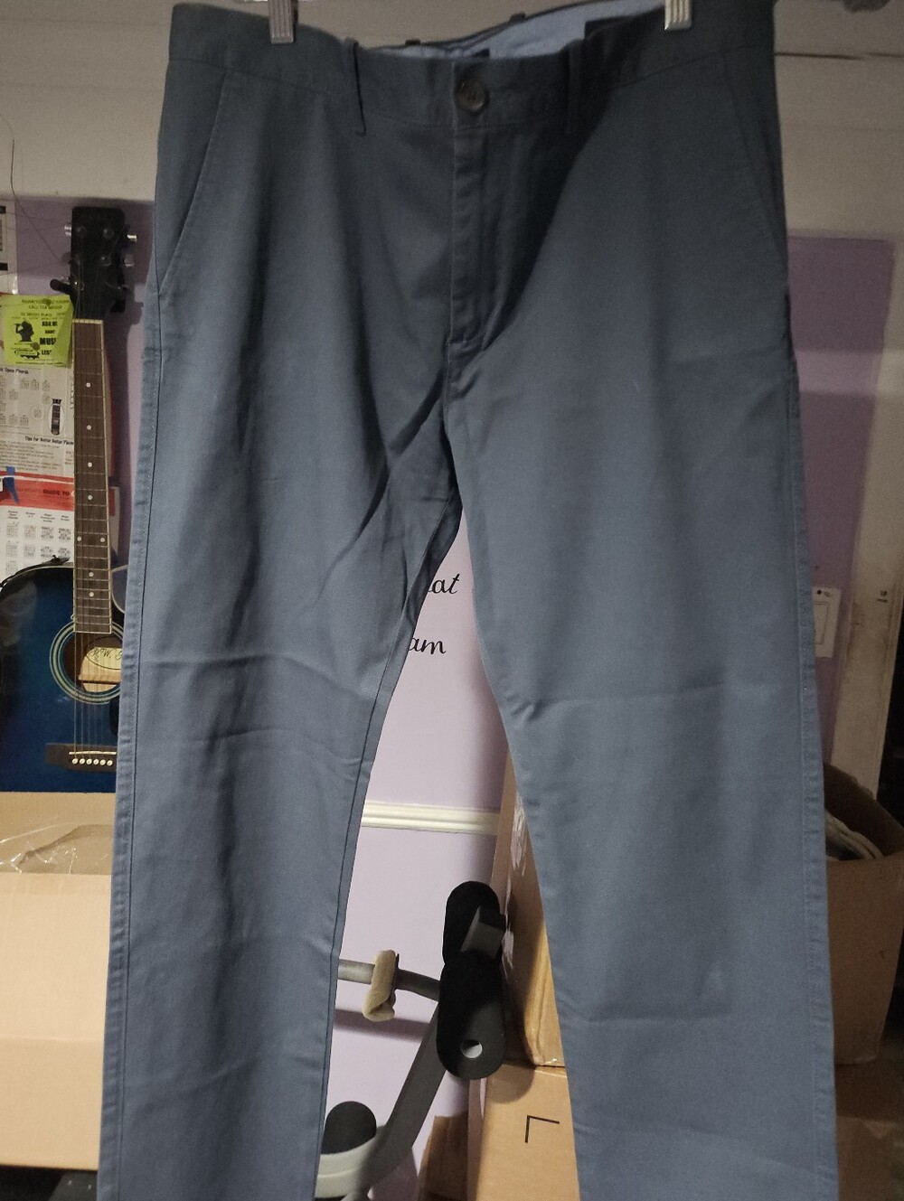 Men's Classic Blue Chino Pants - Unbranded